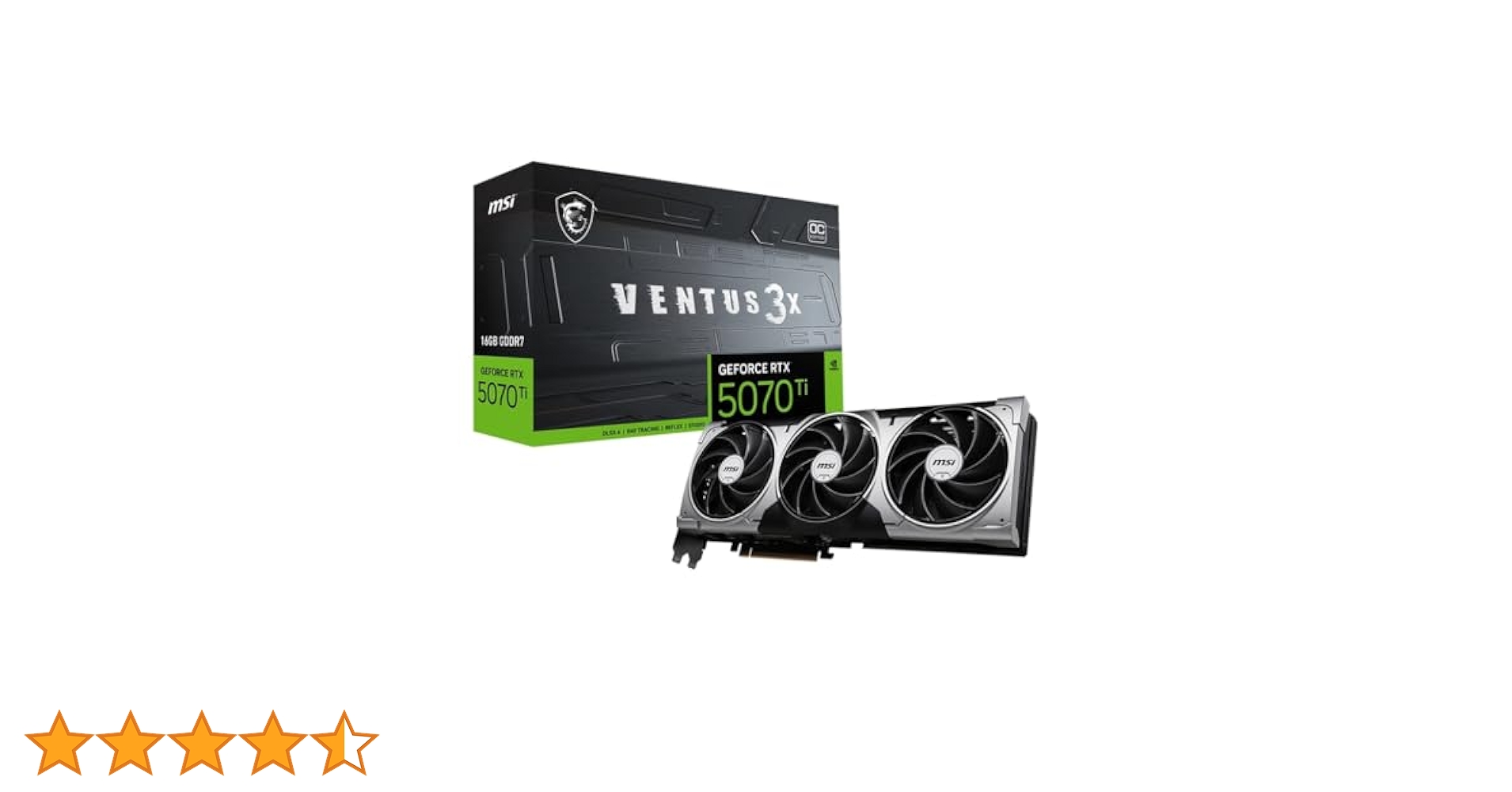 MSI GeForce RTX 5070 Ti 16G Ventus 3X OC Graphics Card